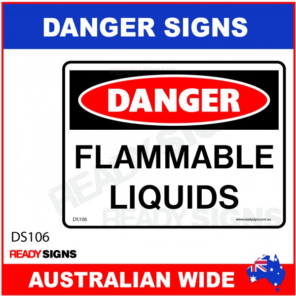 DANGER SIGN - DS-106 - FLAMMABLE LIQUIDS